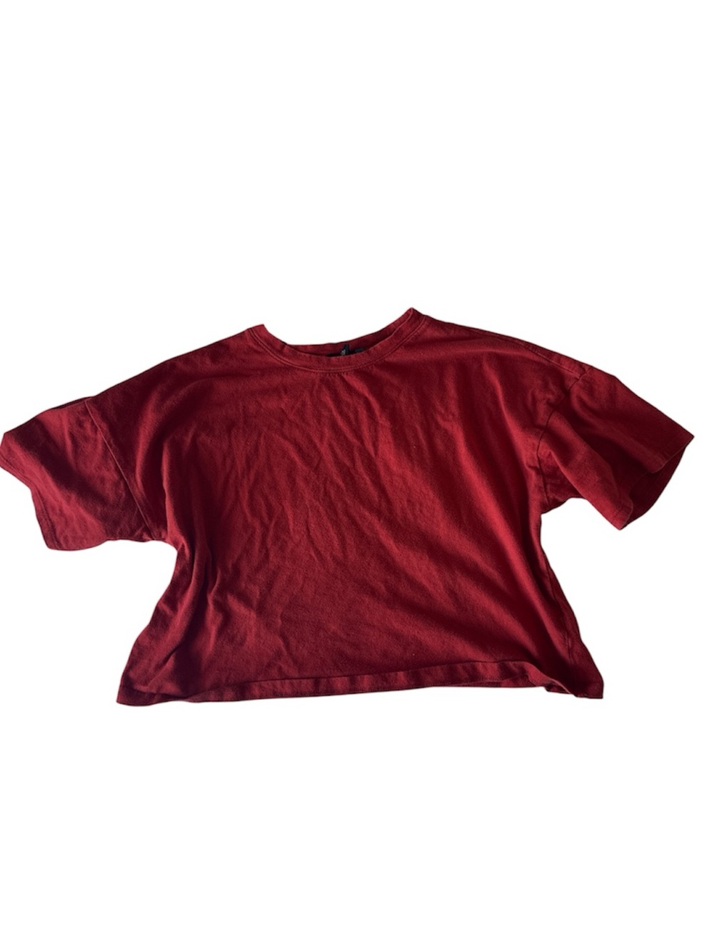 Forever 21 Red Cropped Boxy Tee